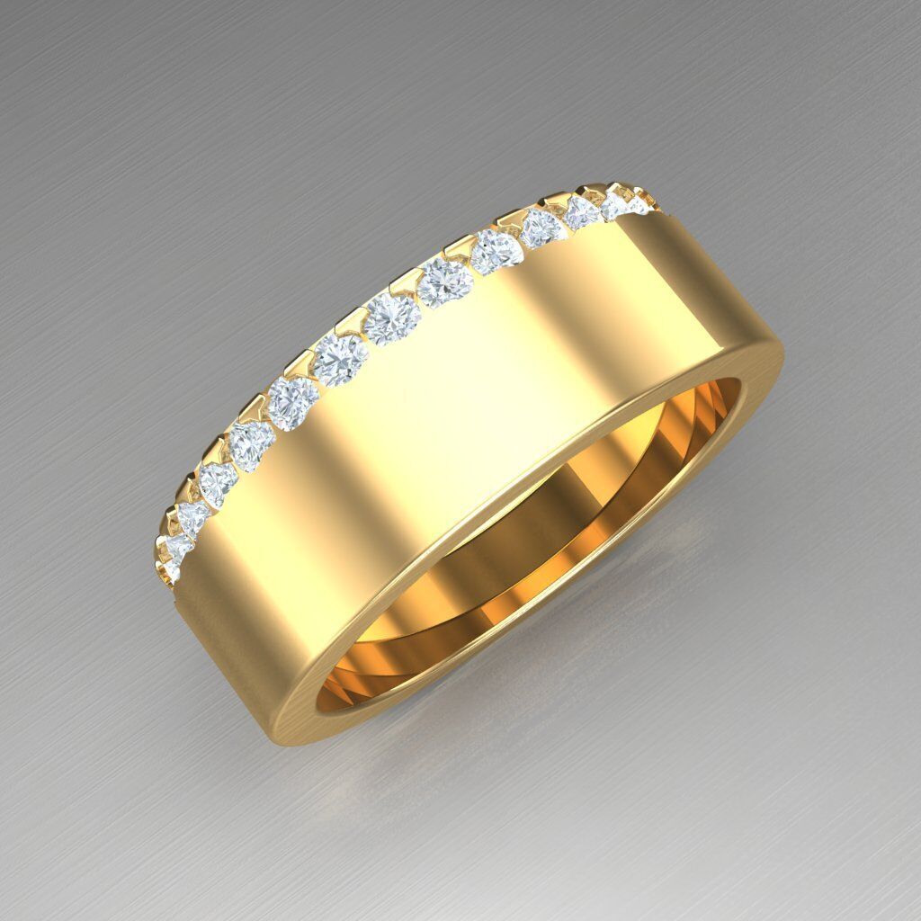 Wedding Man Ring 3MR079 3D model_8