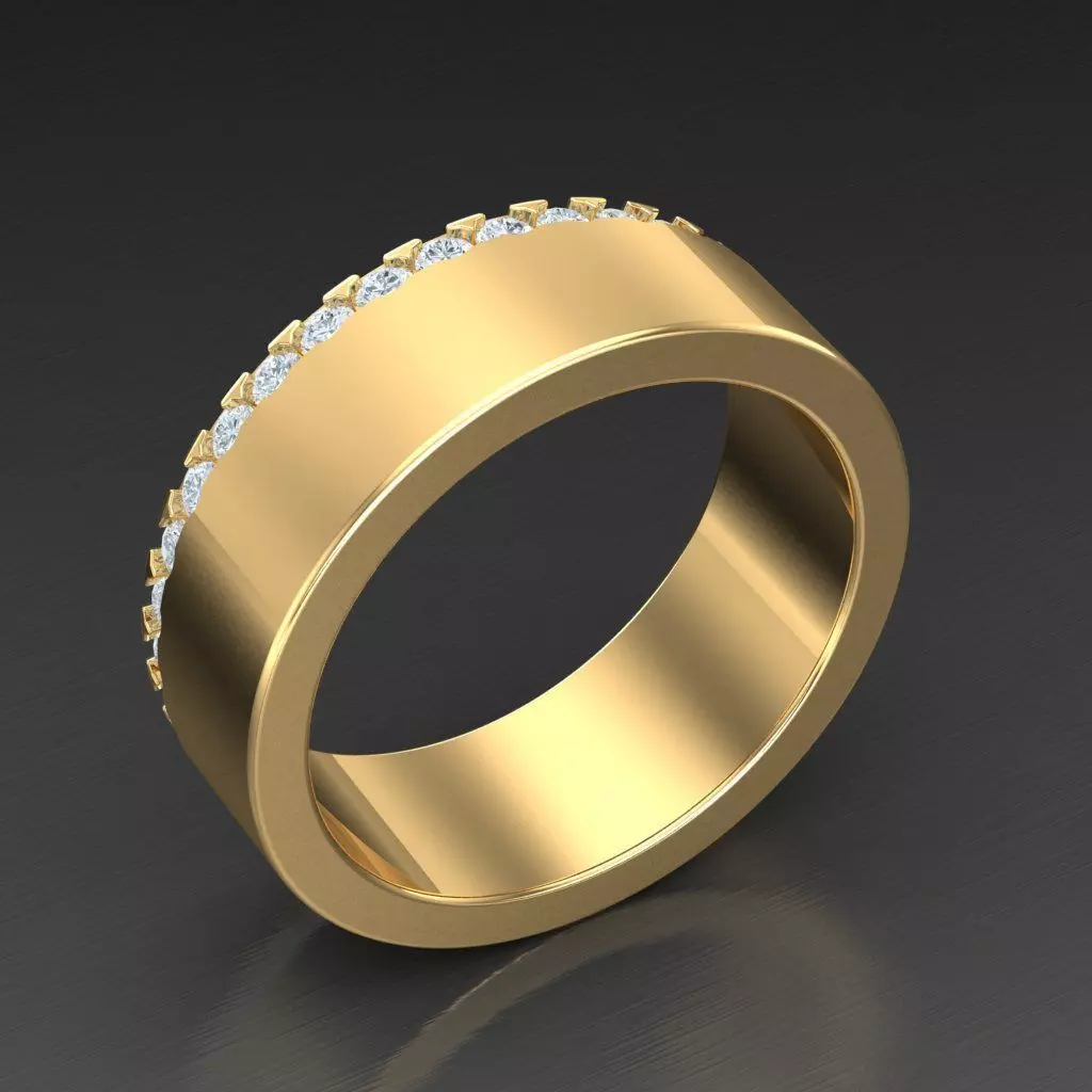 Wedding Man Ring 3MR079 3D model_0