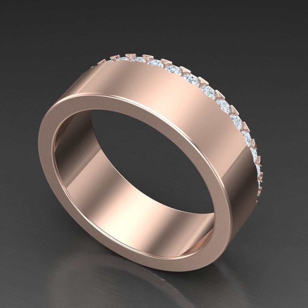 Wedding Man Ring 3MR079 3D model_3