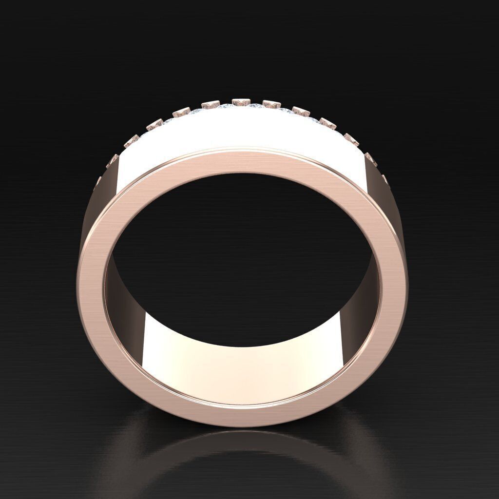 Wedding Man Ring 3MR079 3D model_2