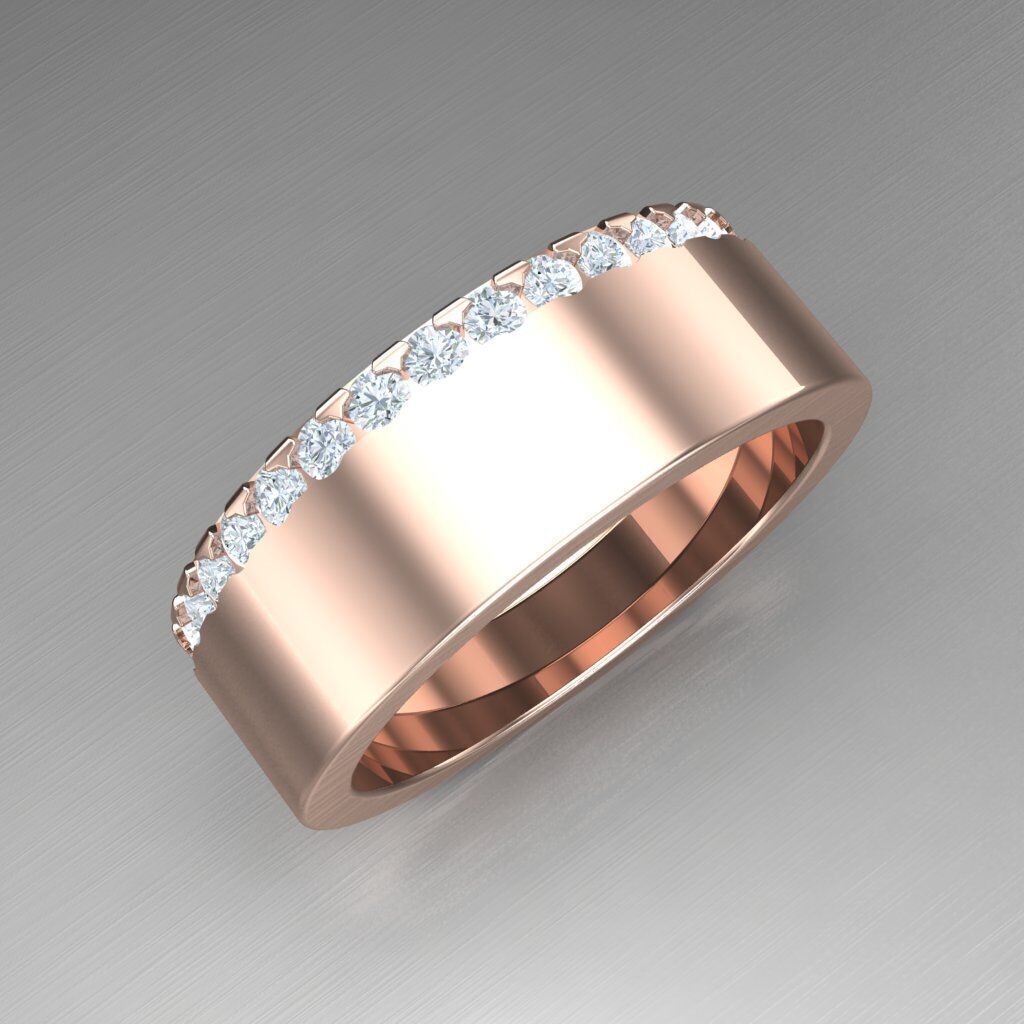 Wedding Man Ring 3MR079 3D model_7