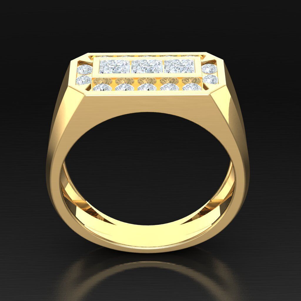 Wedding Man Ring 3MR081 3D model_11