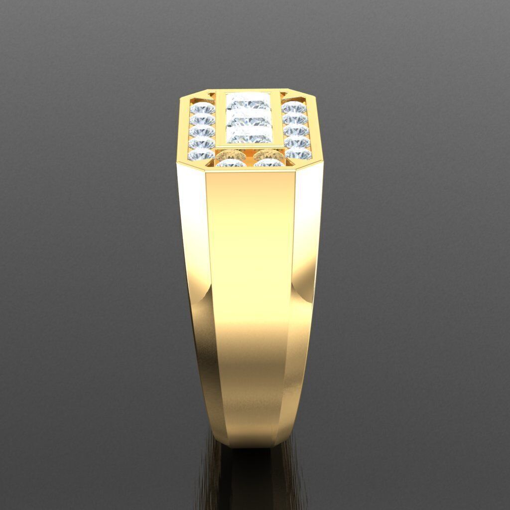 Wedding Man Ring 3MR081 3D model_10