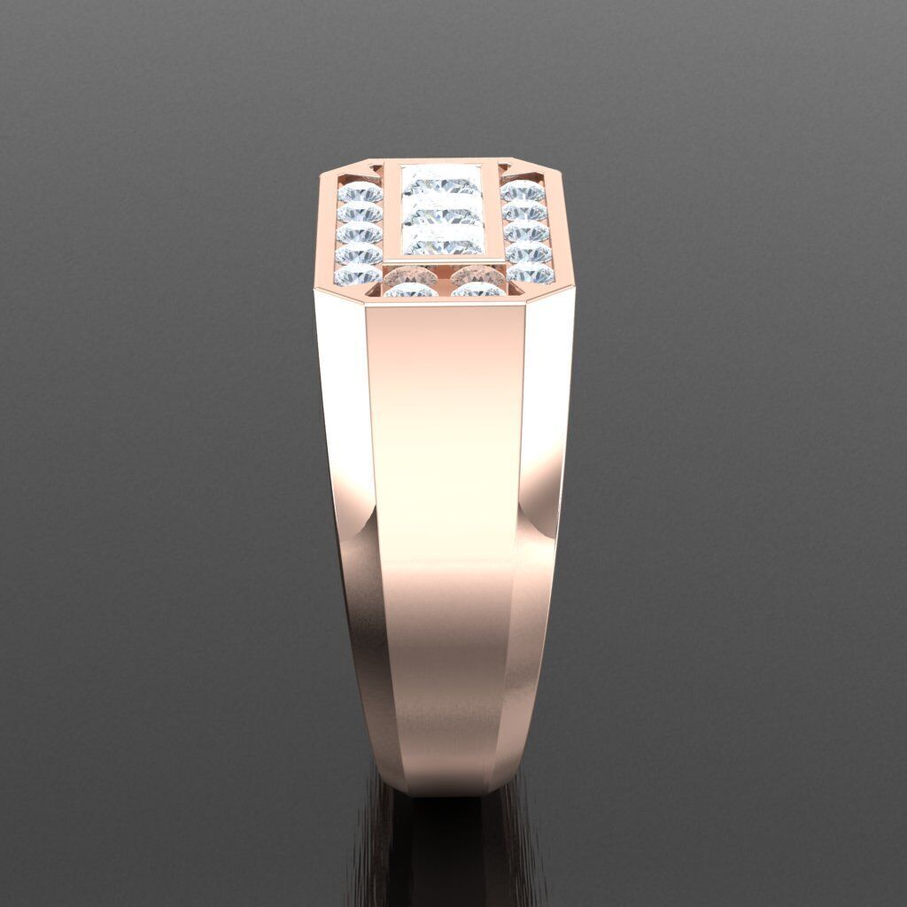 Wedding Man Ring 3MR081 3D model_9