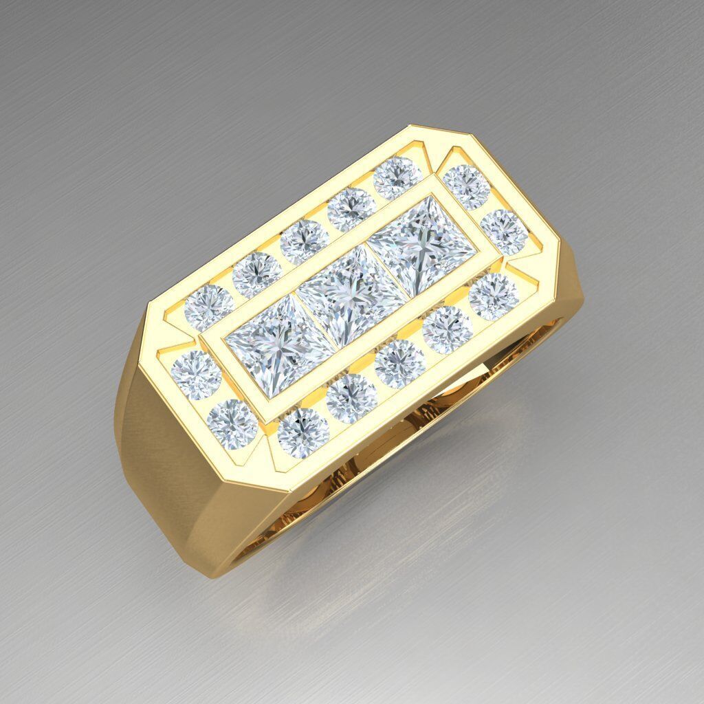 Wedding Man Ring 3MR081 3D model_8