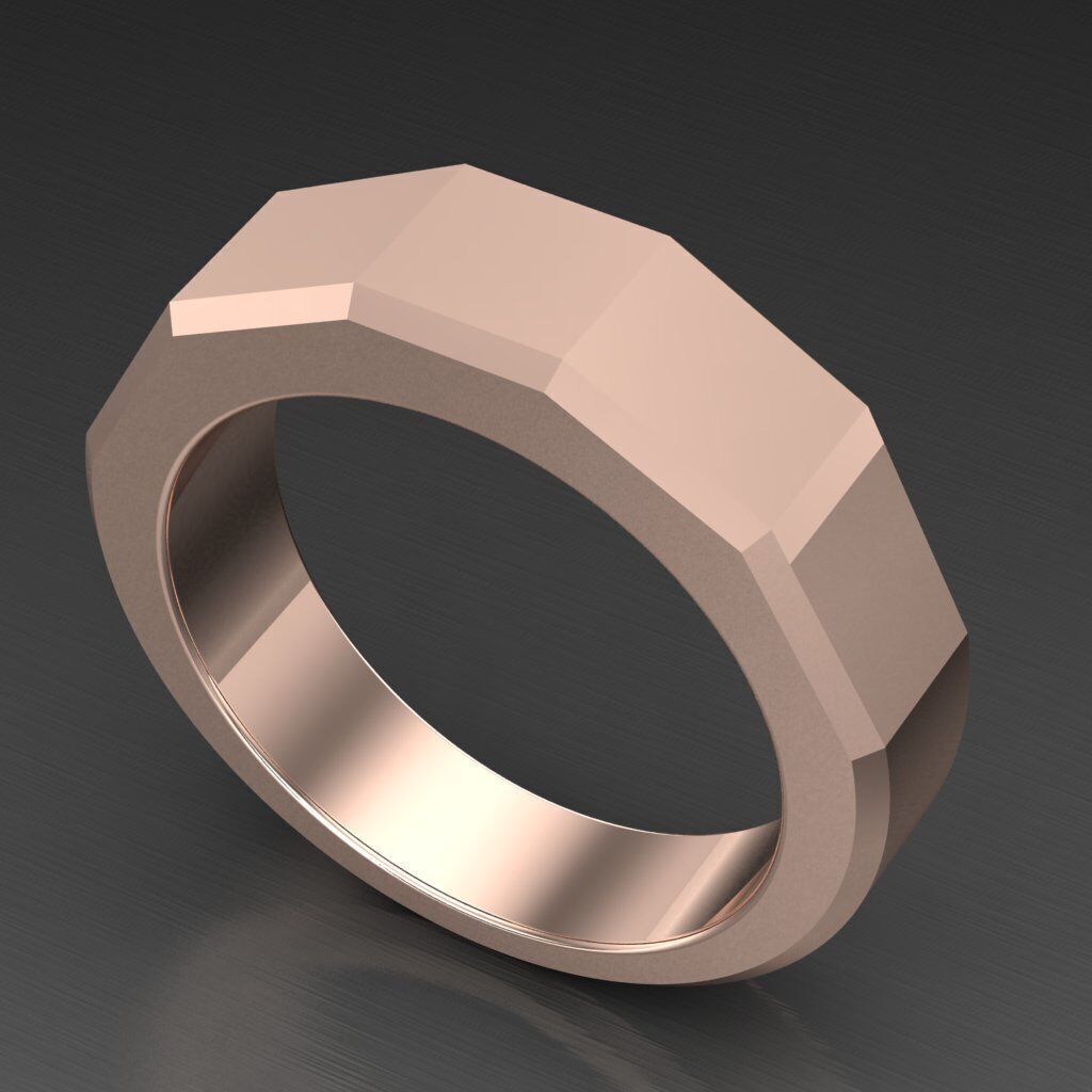 Wedding Man Ring 3MR083 3D model_3