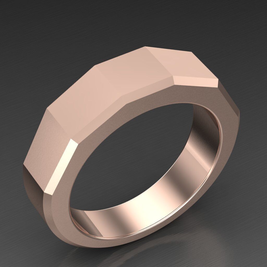 Wedding Man Ring 3MR083 3D model_1