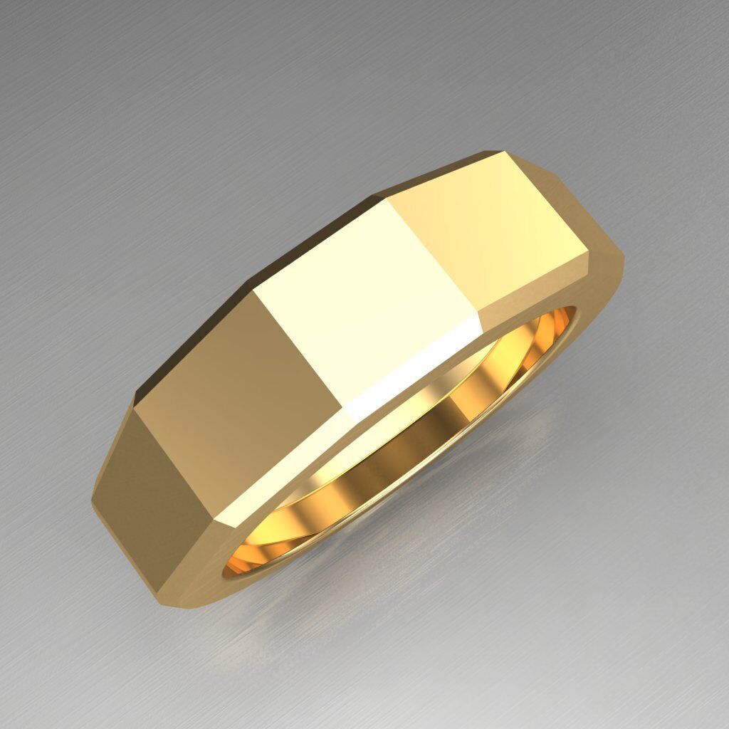 Wedding Man Ring 3MR083 3D model_8
