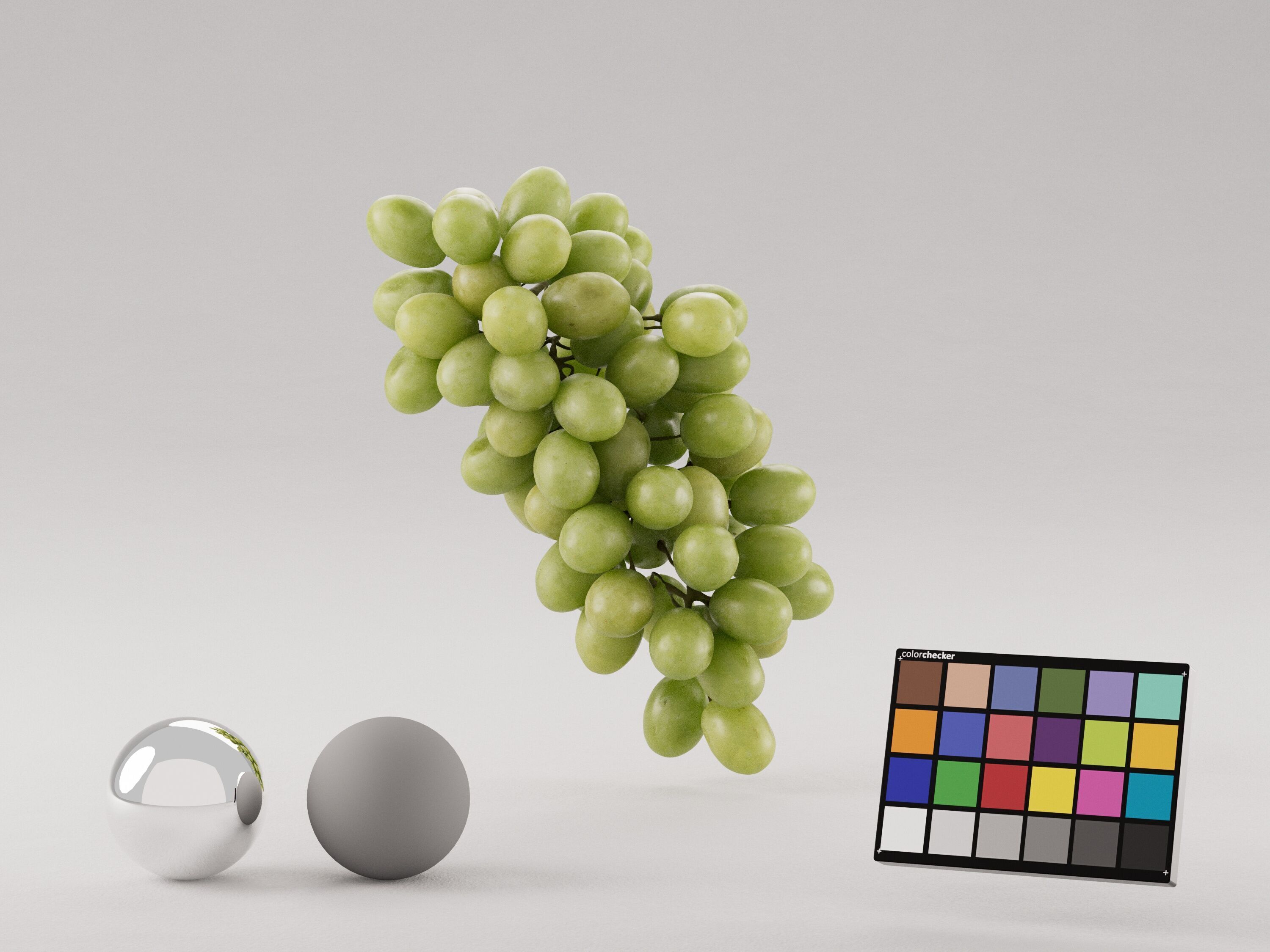 Green Grapes 3D model_3