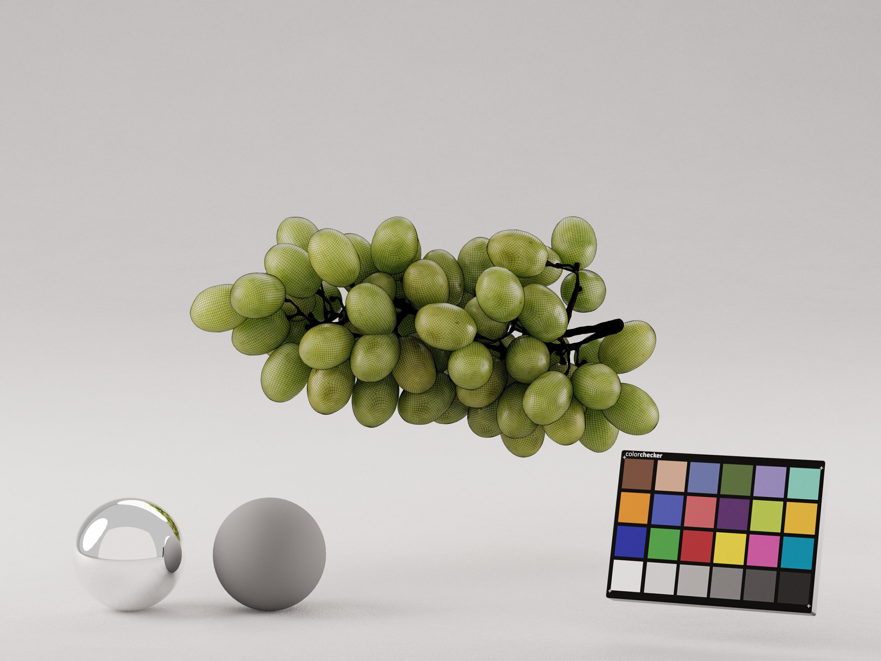 Green Grapes 3D model_6