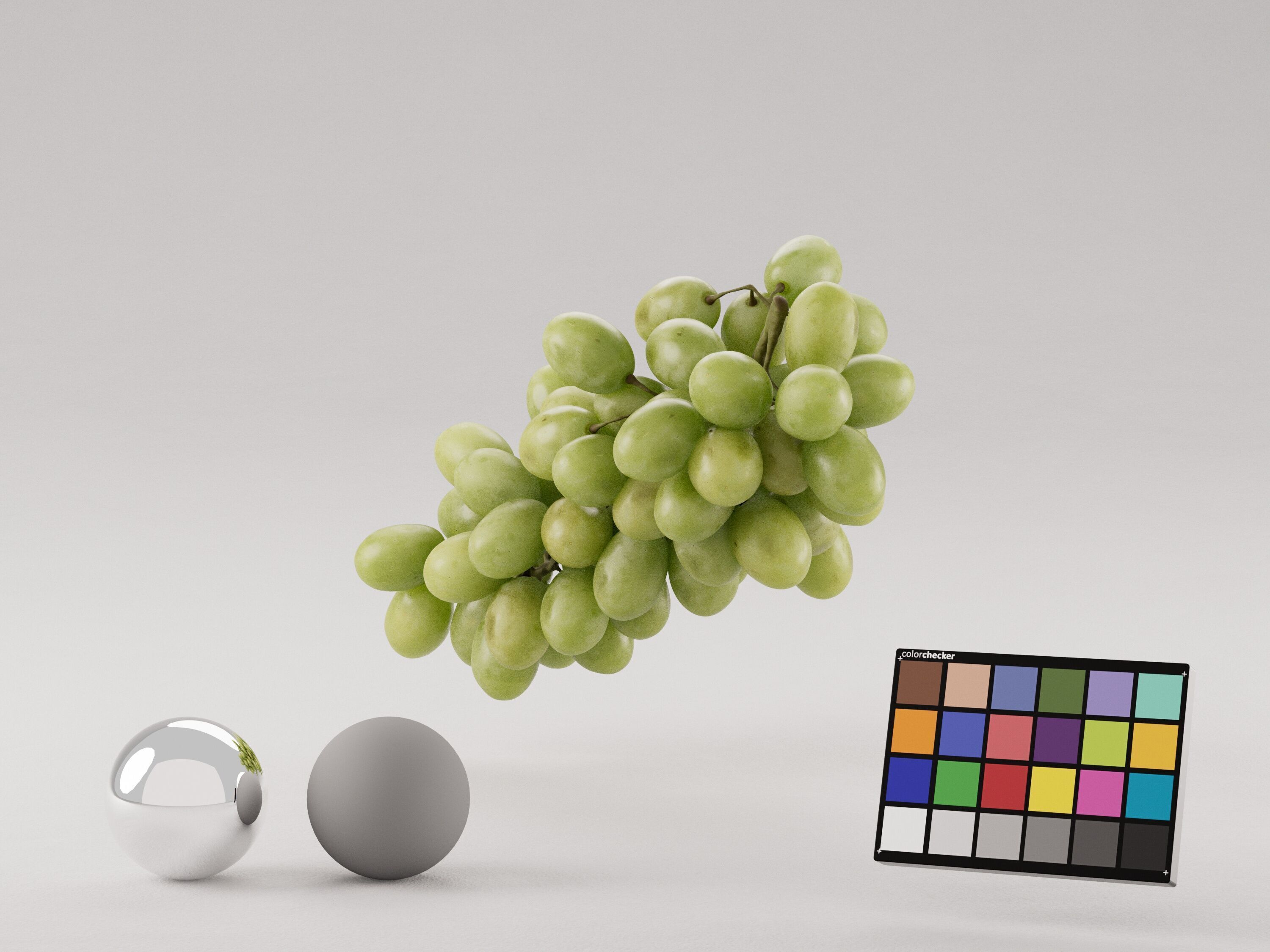 Green Grapes 3D model_1