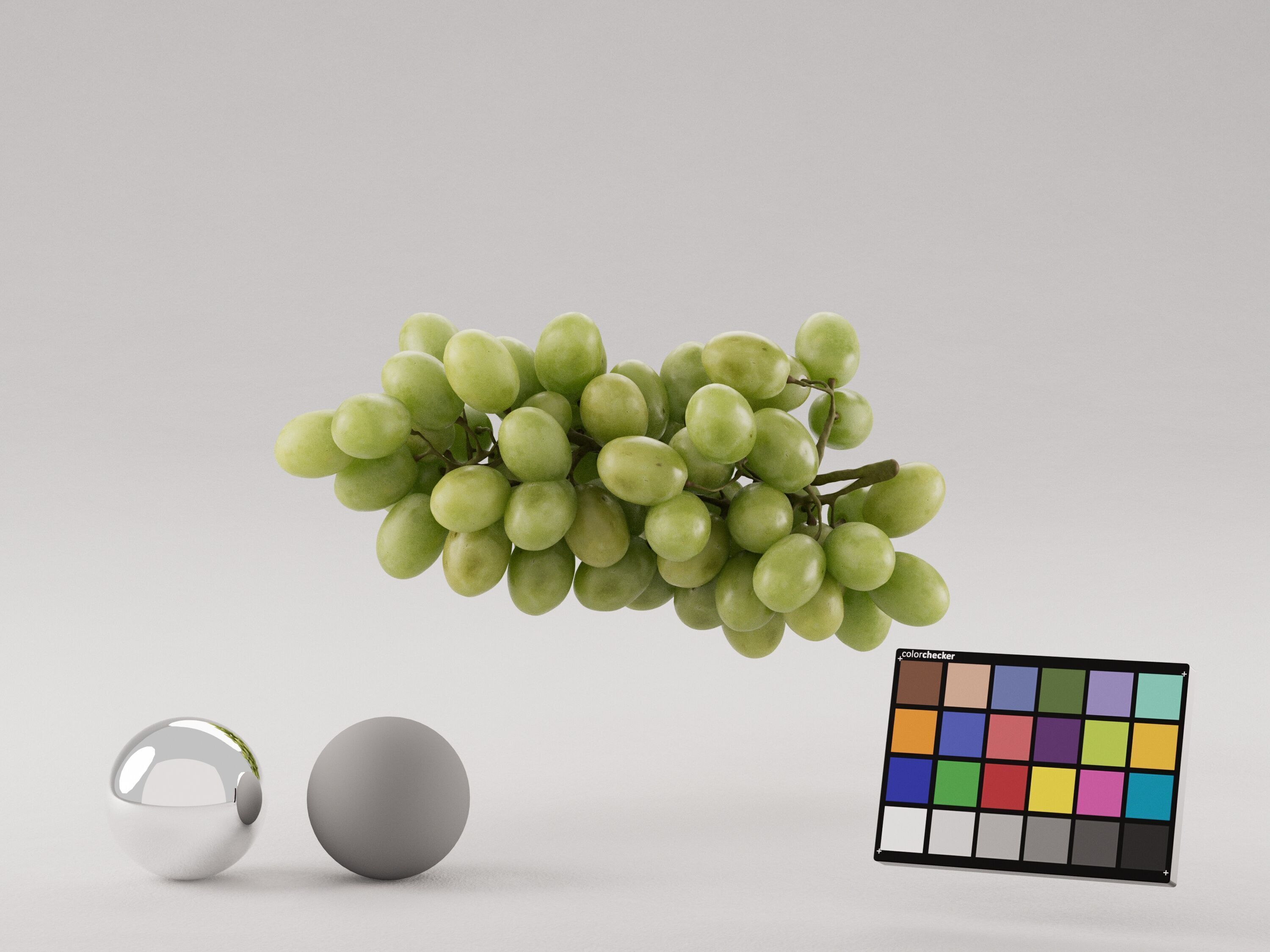 Green Grapes 3D model_4