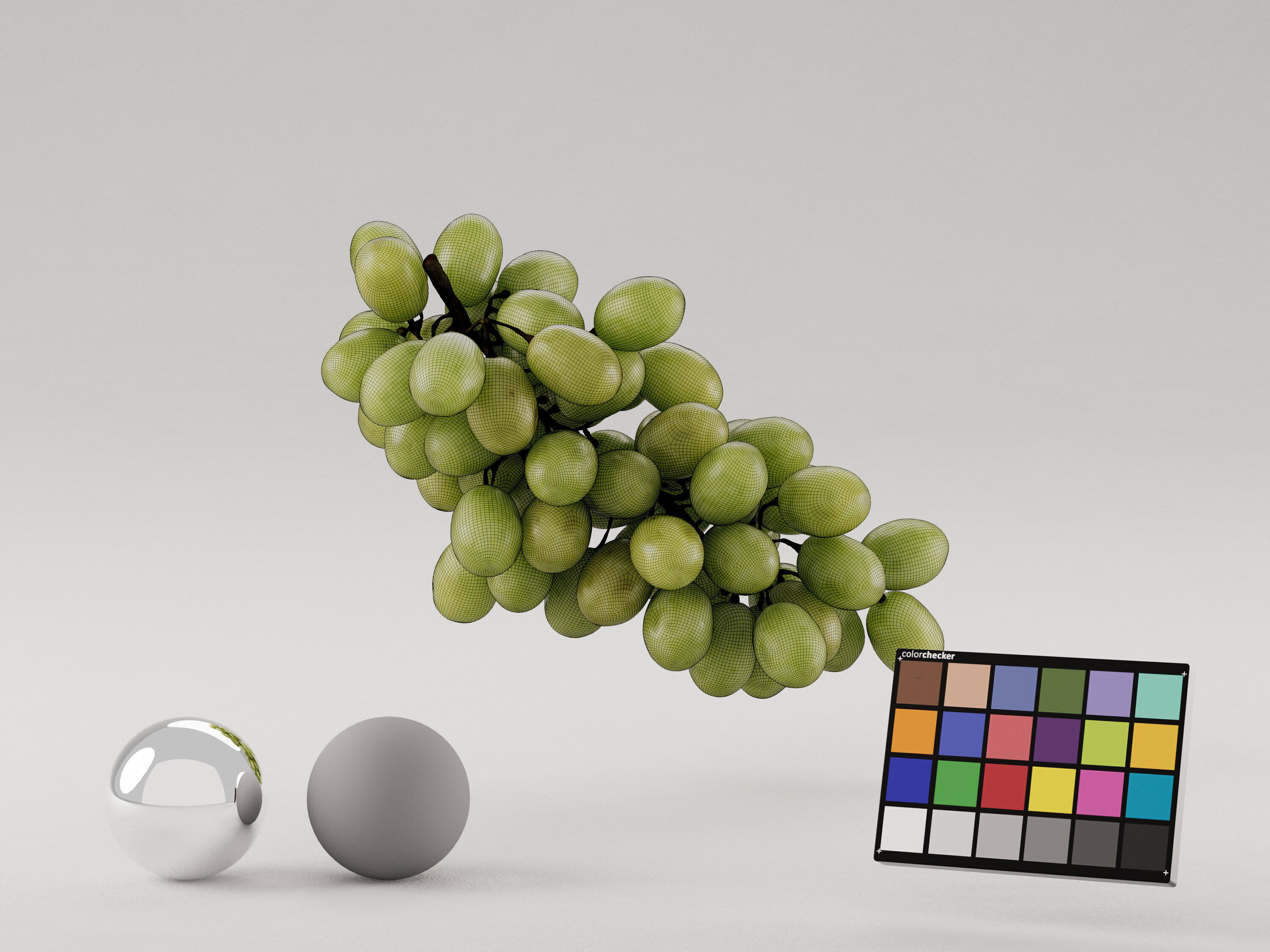 Green Grapes 3D model_5