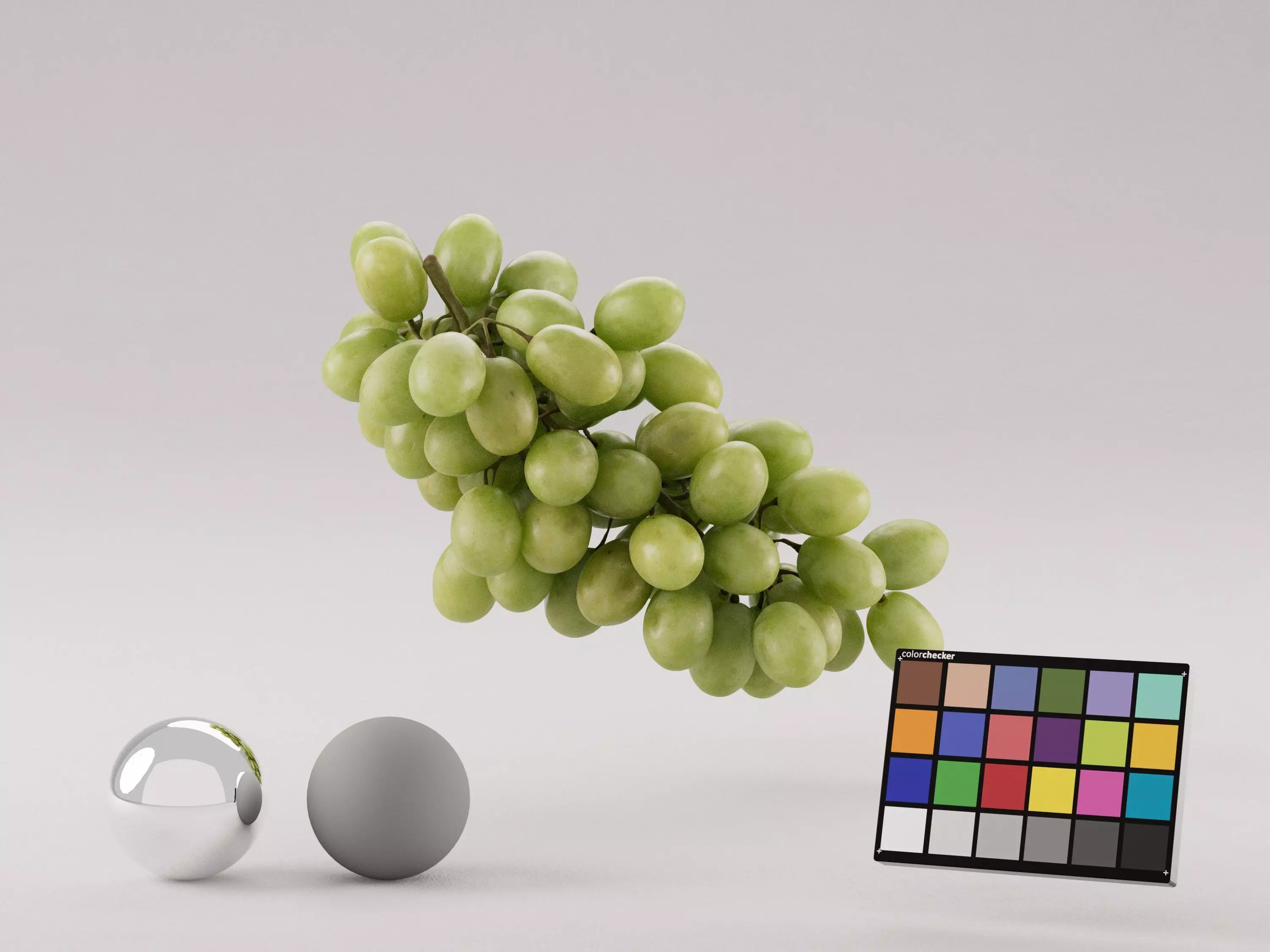 Green Grapes 3D model_0