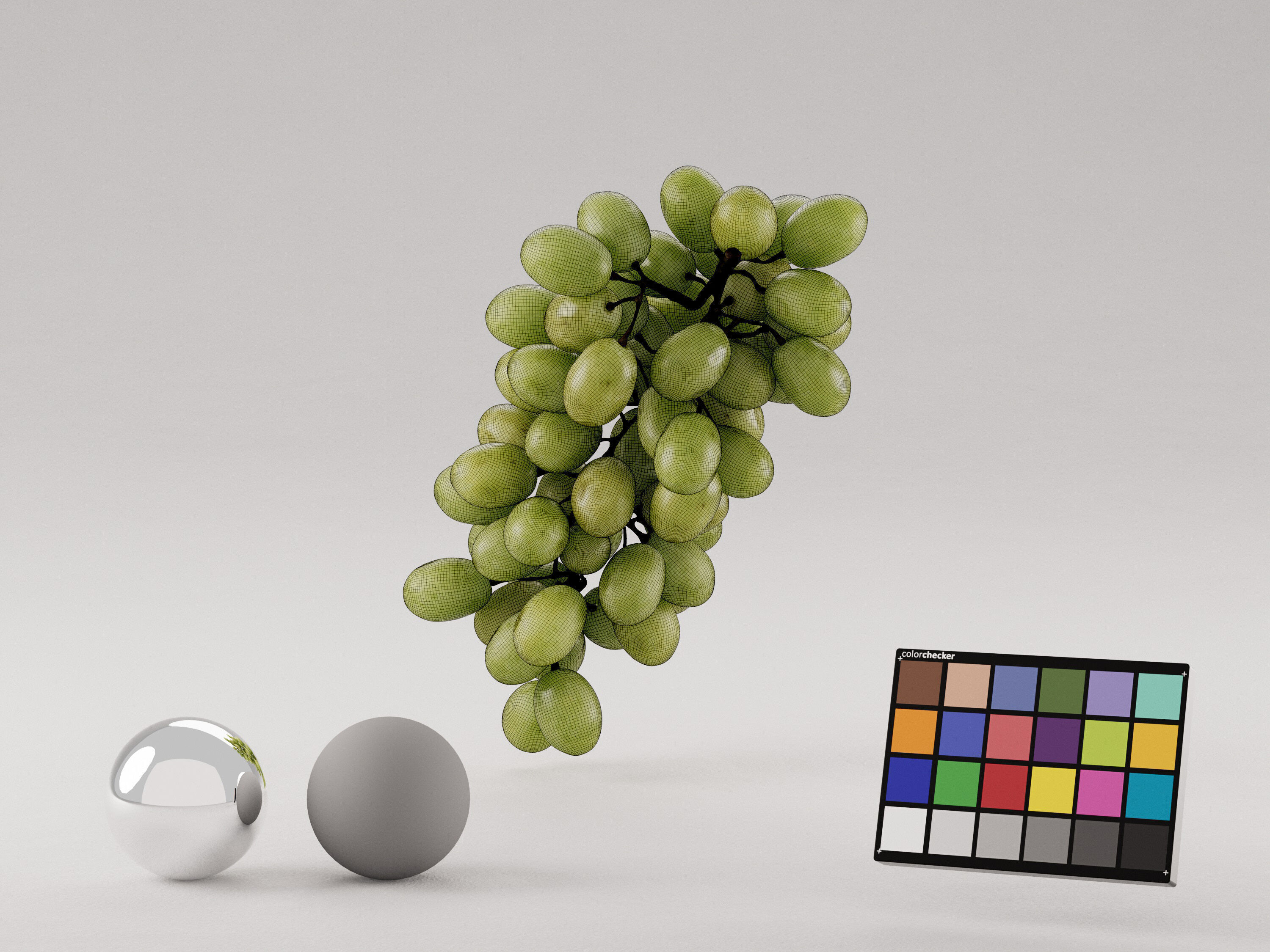 Green Grapes 3D model_7