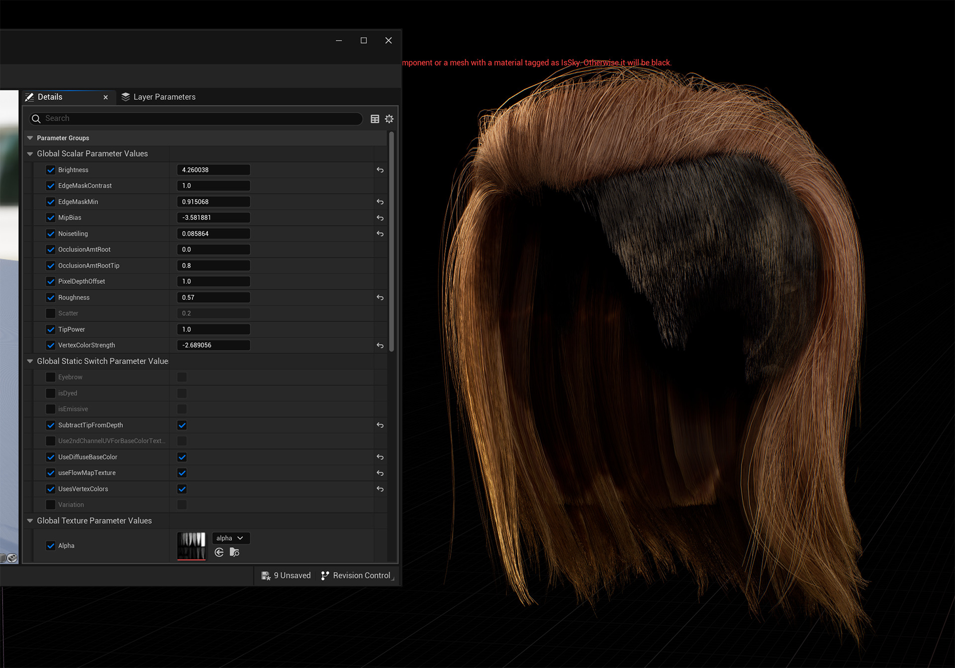 Game ready undercut female hairstyle - real time hair cards Low-poly 3D model_1