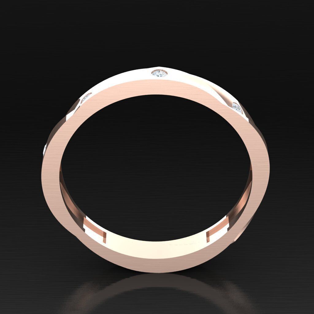Wedding Man Ring 3MR091 3D model_2