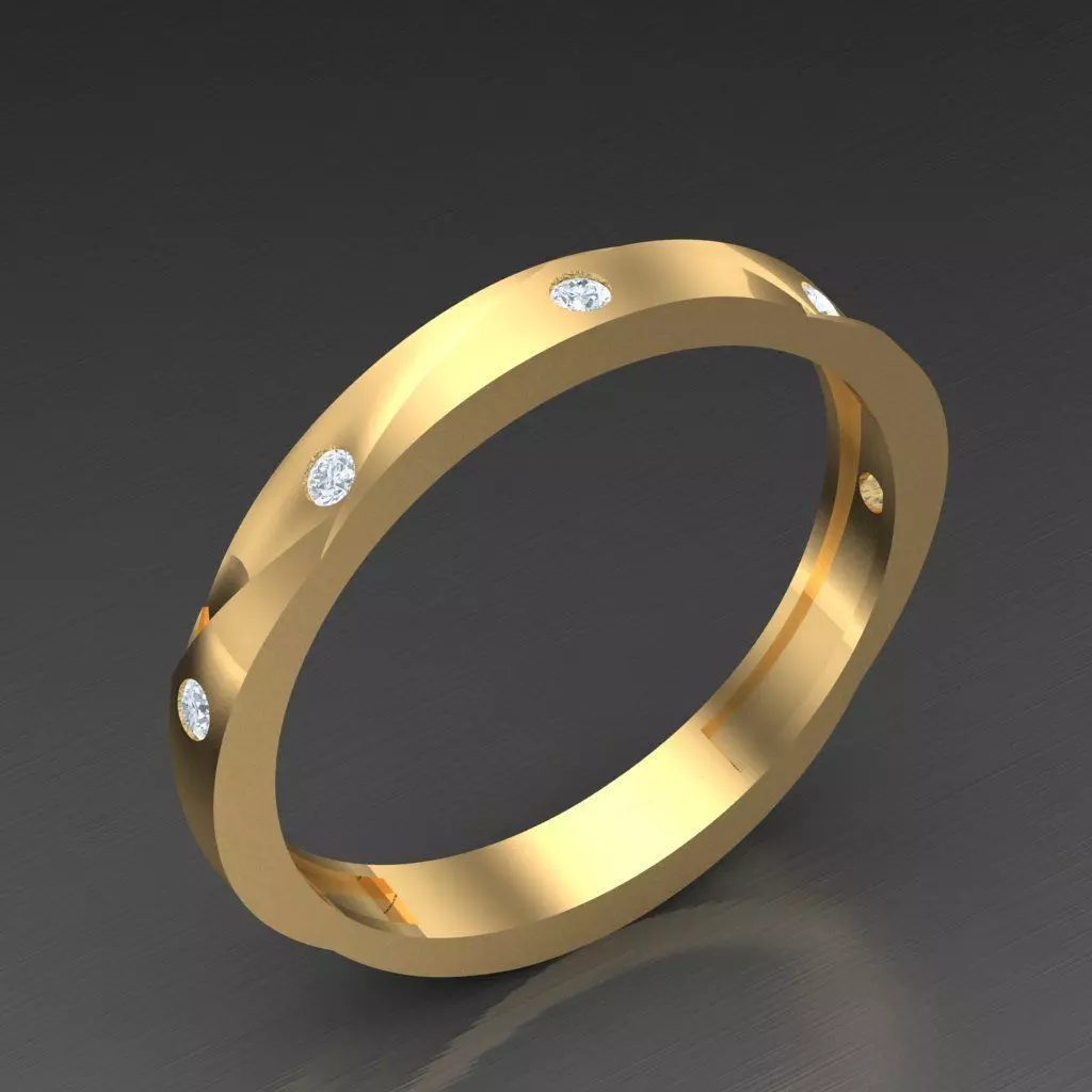 Wedding Man Ring 3MR091 3D model_0