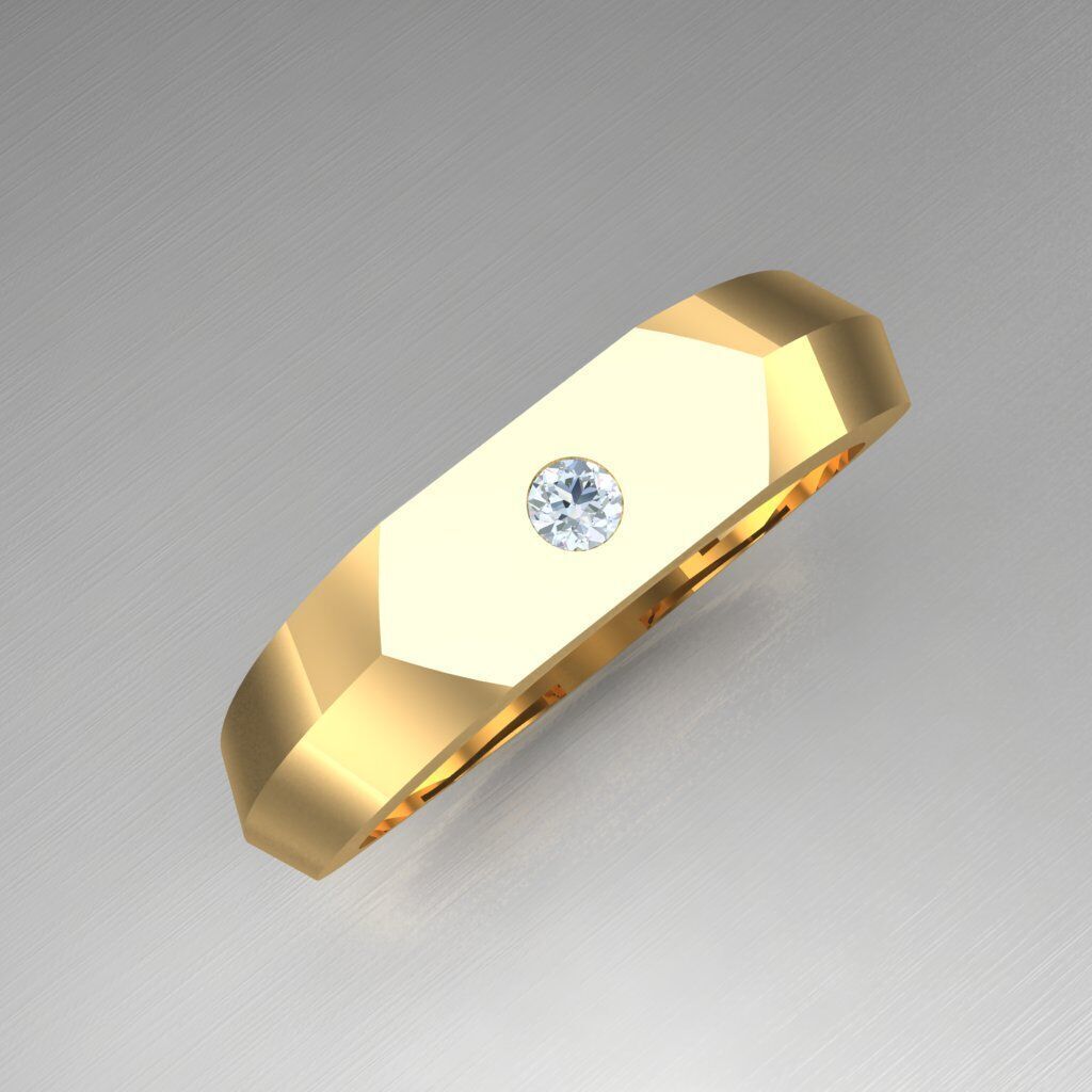 Wedding Man Ring 3MR096 3D model_8