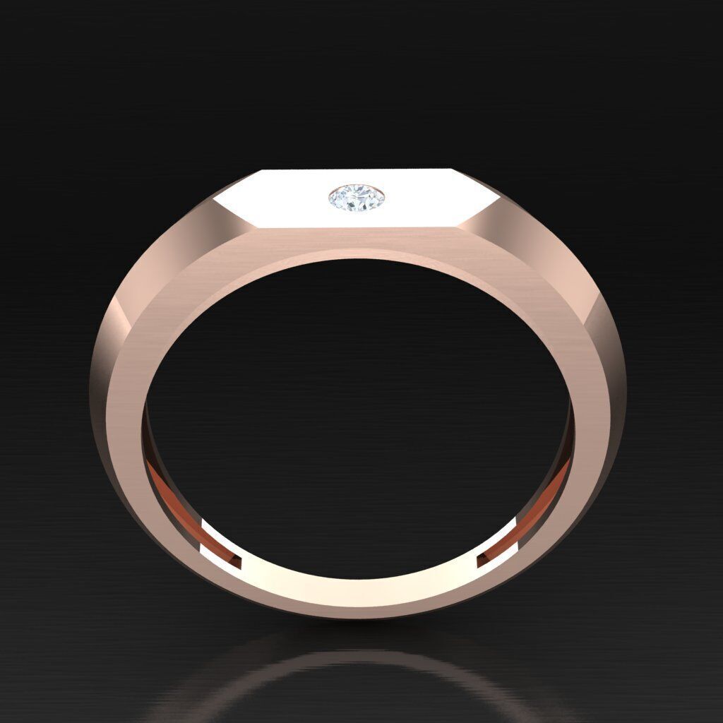 Wedding Man Ring 3MR096 3D model_2