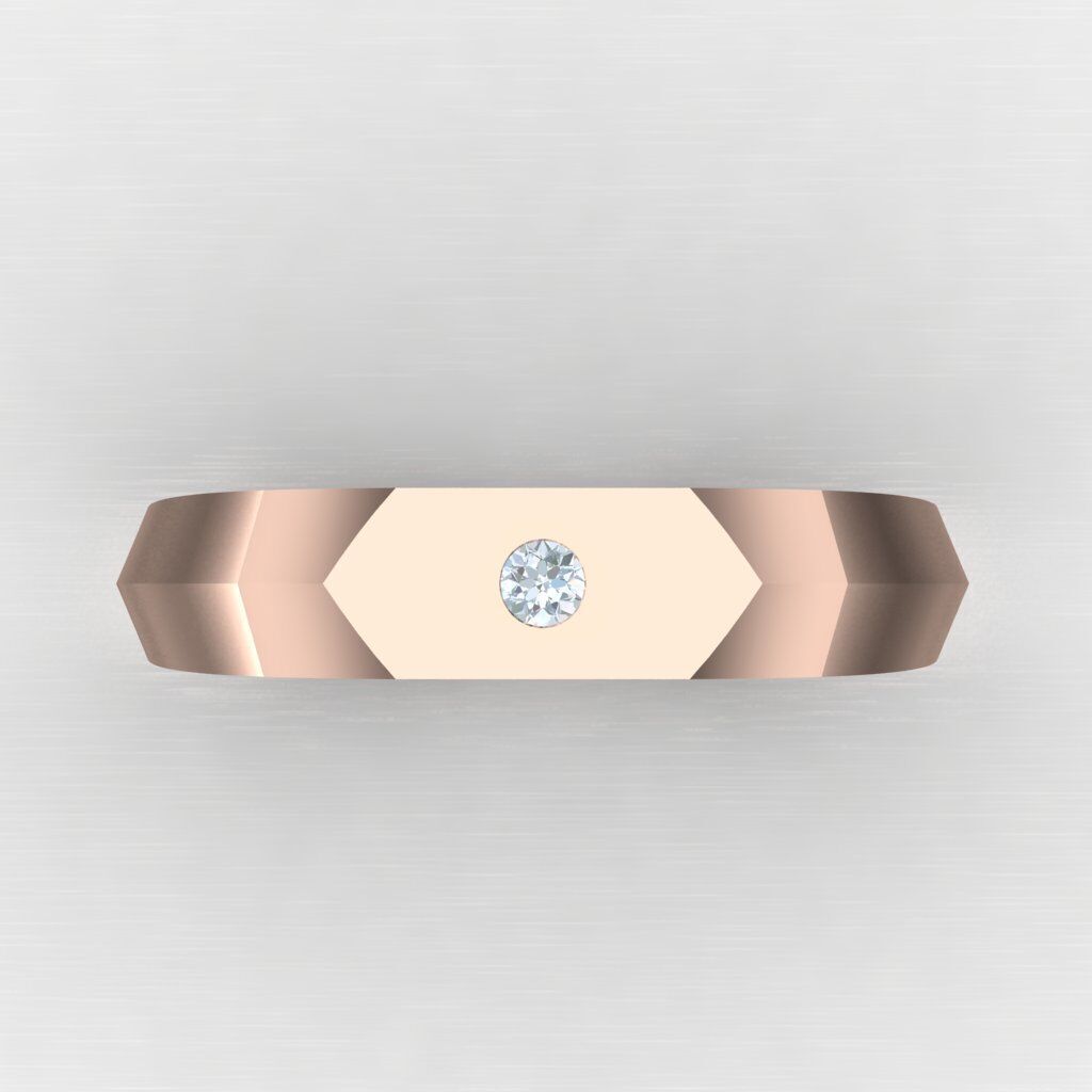 Wedding Man Ring 3MR096 3D model_5