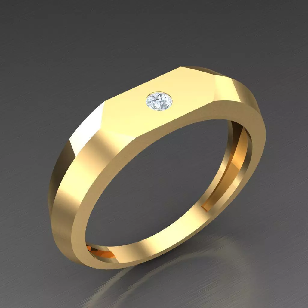 Wedding Man Ring 3MR096 3D model_0