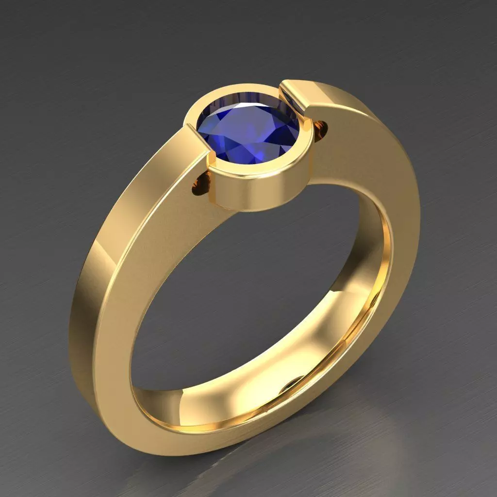 Wedding Man Ring 3MR097 3D model_0
