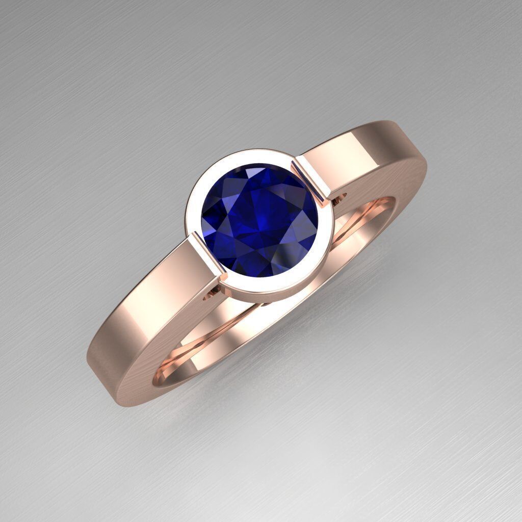 Wedding Man Ring 3MR097 3D model_7