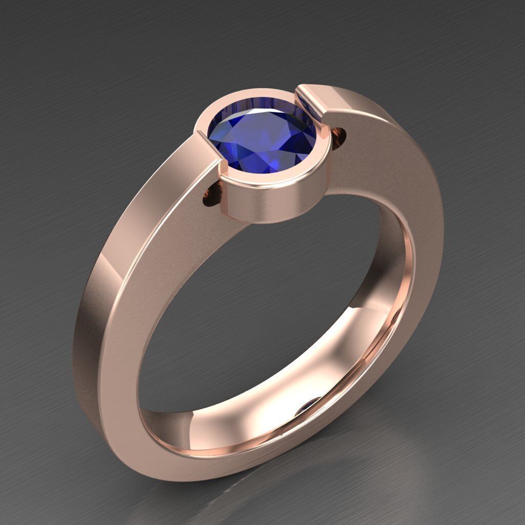 Wedding Man Ring 3MR097 3D model_1