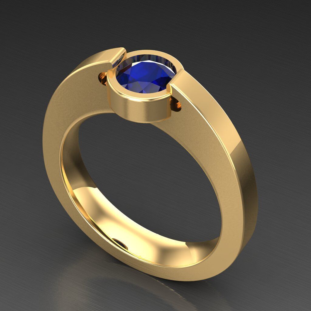 Wedding Man Ring 3MR097 3D model_4