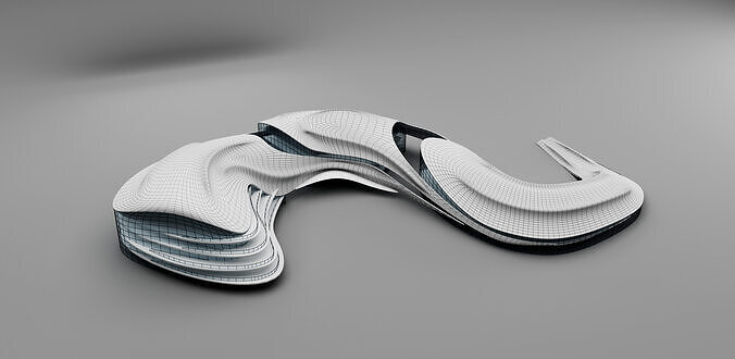 Organic architectural building 03 3D model