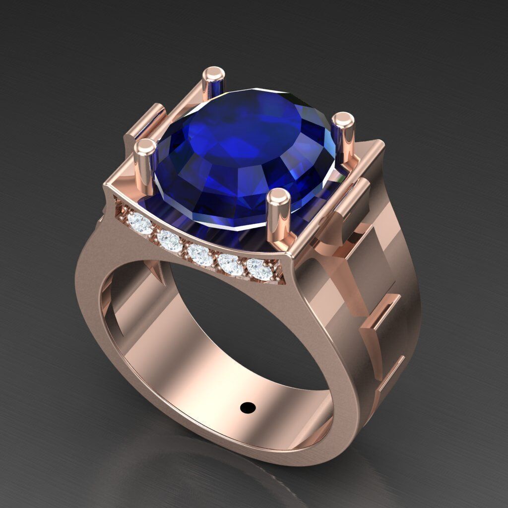Wedding Man Ring 3MR099 3D model_3