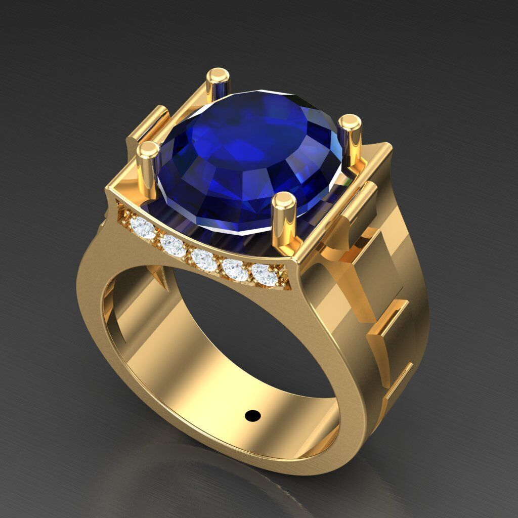Wedding Man Ring 3MR099 3D model_4