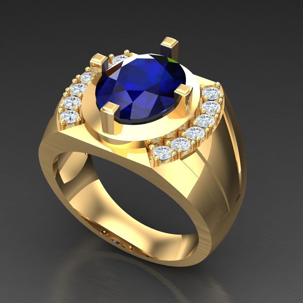 Wedding Man Ring 3MR100 3D model_4
