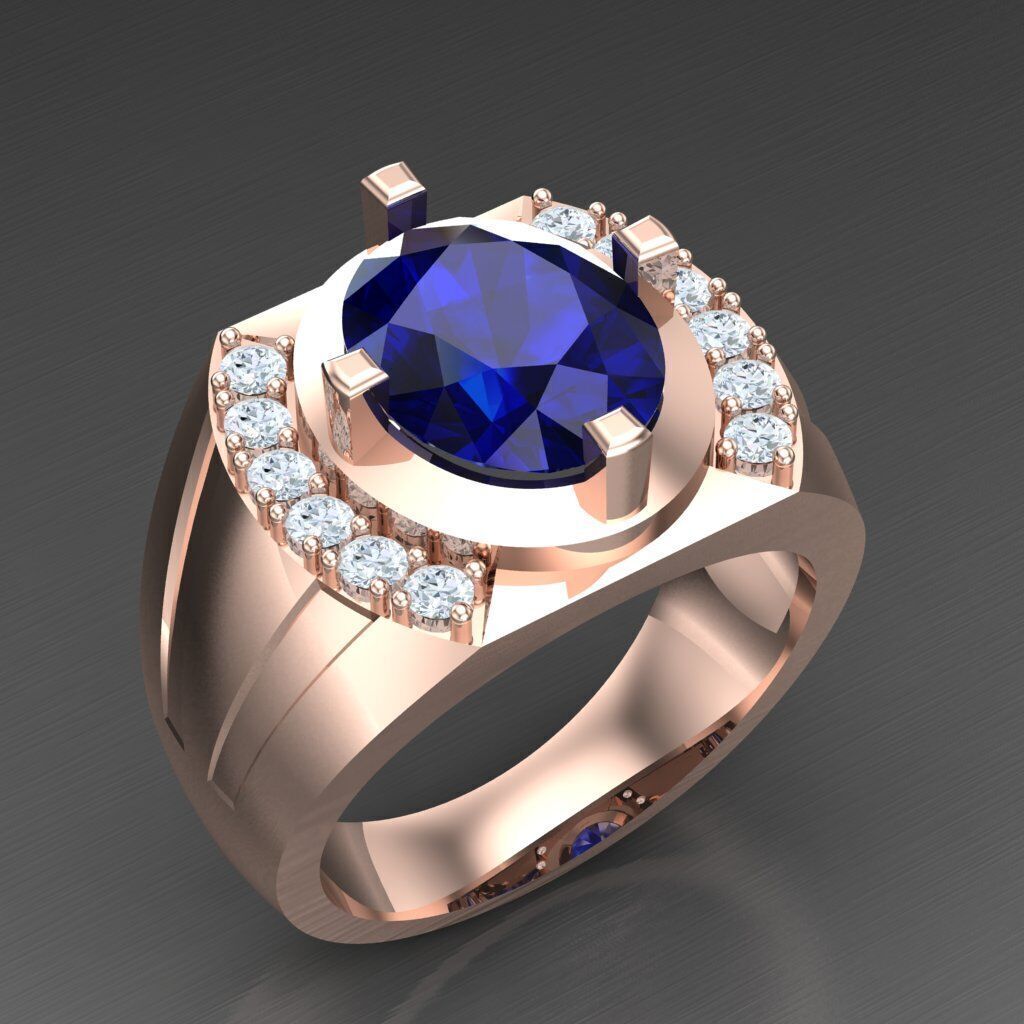 Wedding Man Ring 3MR100 3D model_1