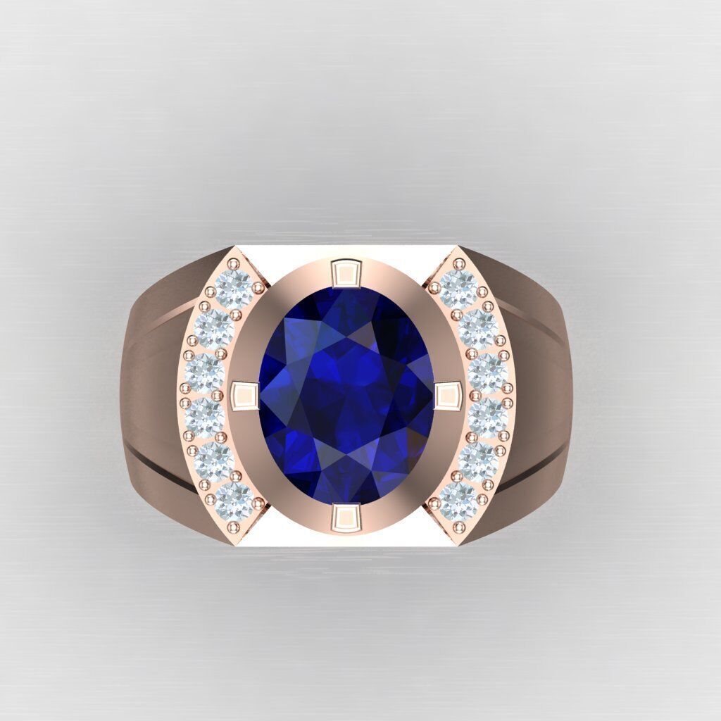 Wedding Man Ring 3MR100 3D model_5