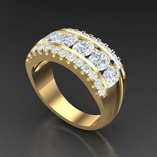 Wedding Men Ring 2MR002 3D model