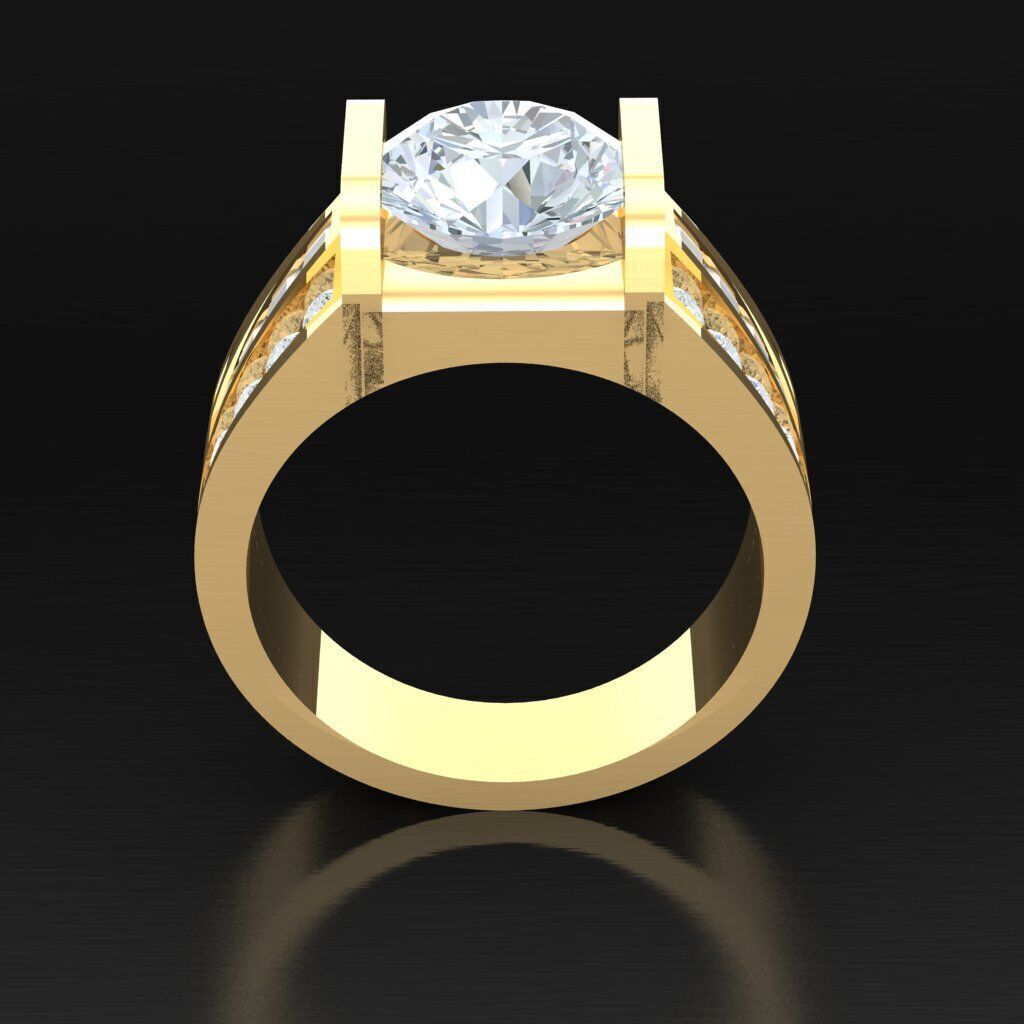 Wedding Men Ring 2MR003 3D model_3