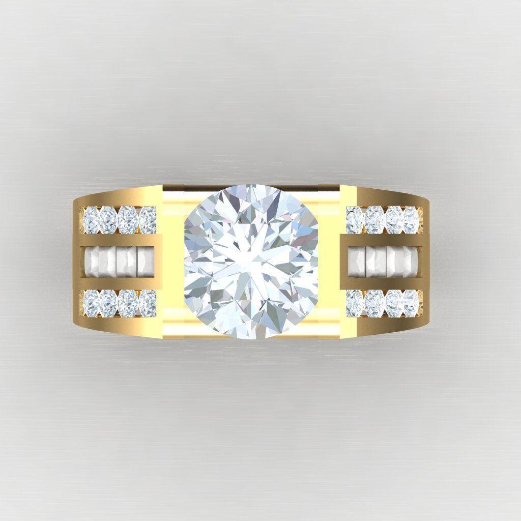 Wedding Men Ring 2MR003 3D model_10