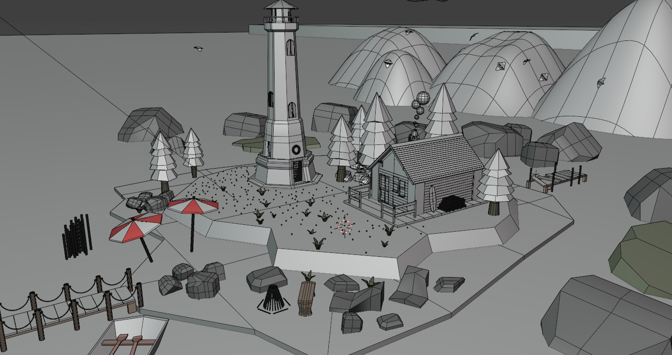 A Island 3D model pack Low-poly 3D model_12