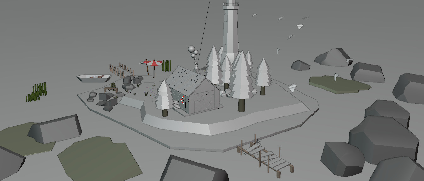 A Island 3D model pack Low-poly 3D model_5