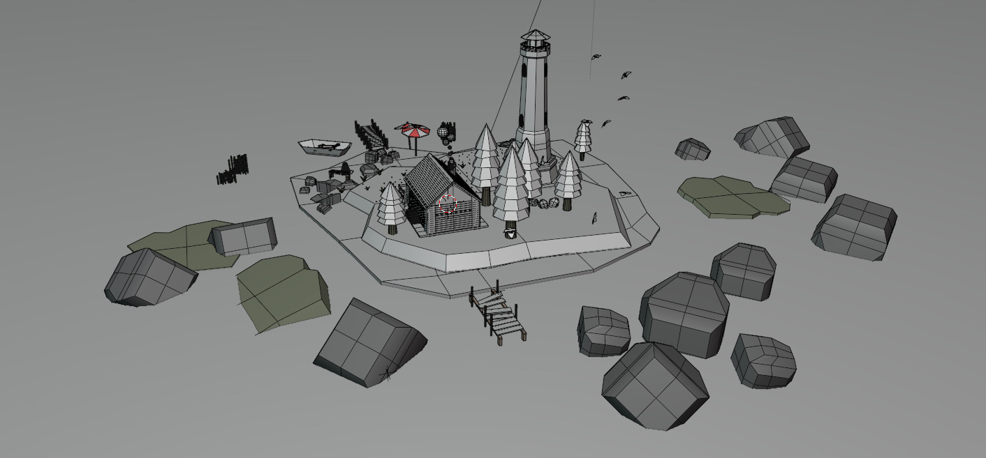 A Island 3D model pack Low-poly 3D model_16