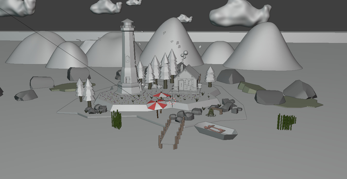 A Island 3D model pack Low-poly 3D model_3