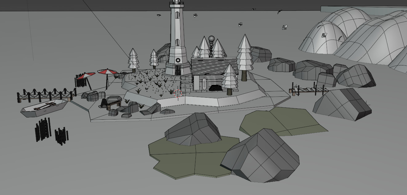 A Island 3D model pack Low-poly 3D model_15