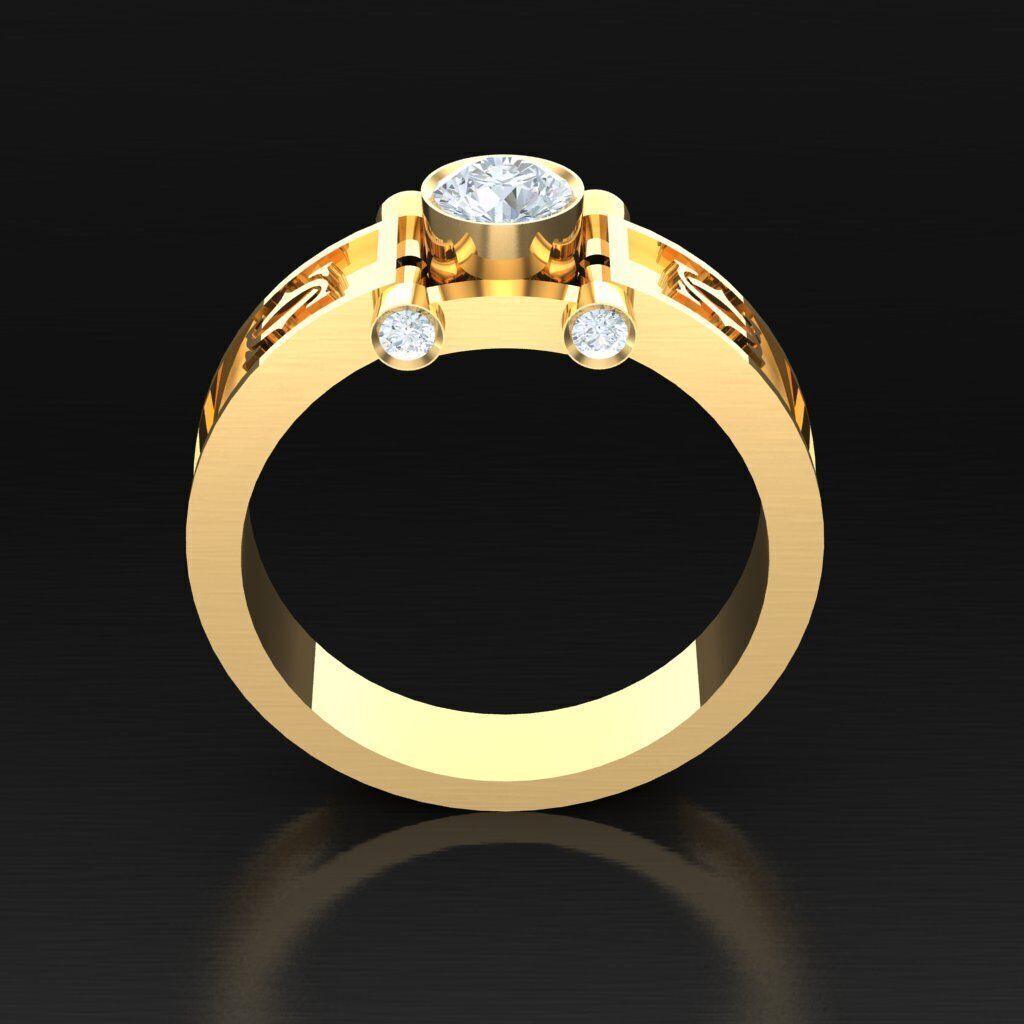 Wedding Men Ring 2MR010 3D model_3