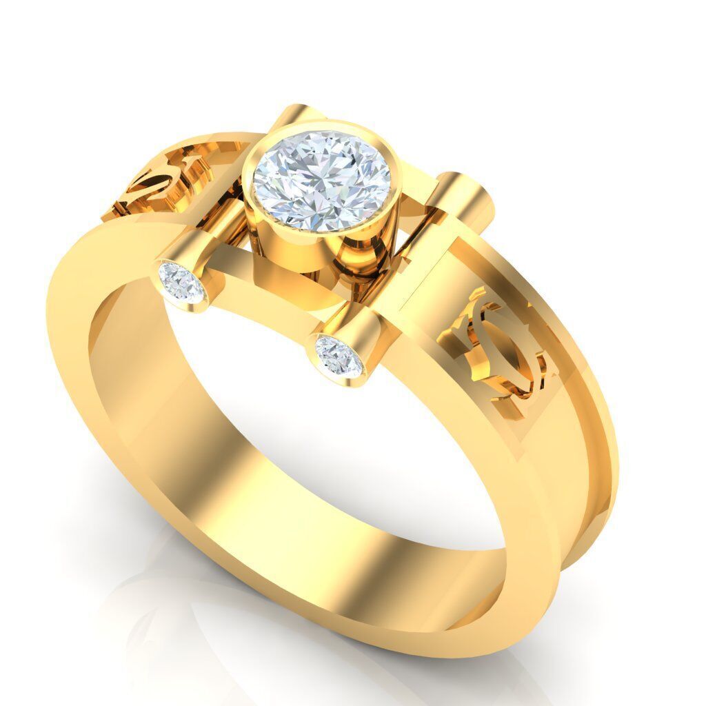 Wedding Men Ring 2MR010 3D model_17