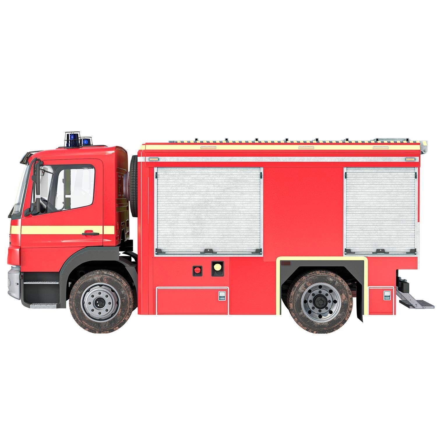 Mercedes-Benz Atego Firetruck Low-poly 3D model_3