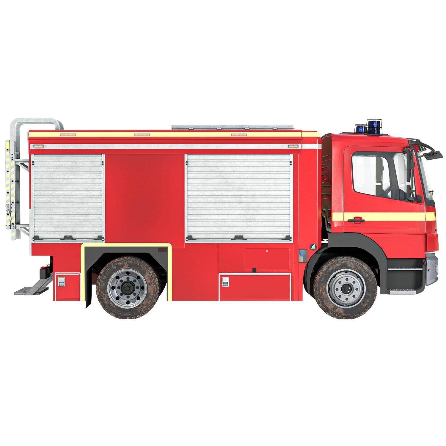 Mercedes-Benz Atego Firetruck Low-poly 3D model_4
