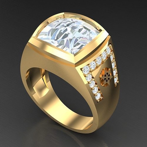 Wedding Men Ring 2MR015 3D model