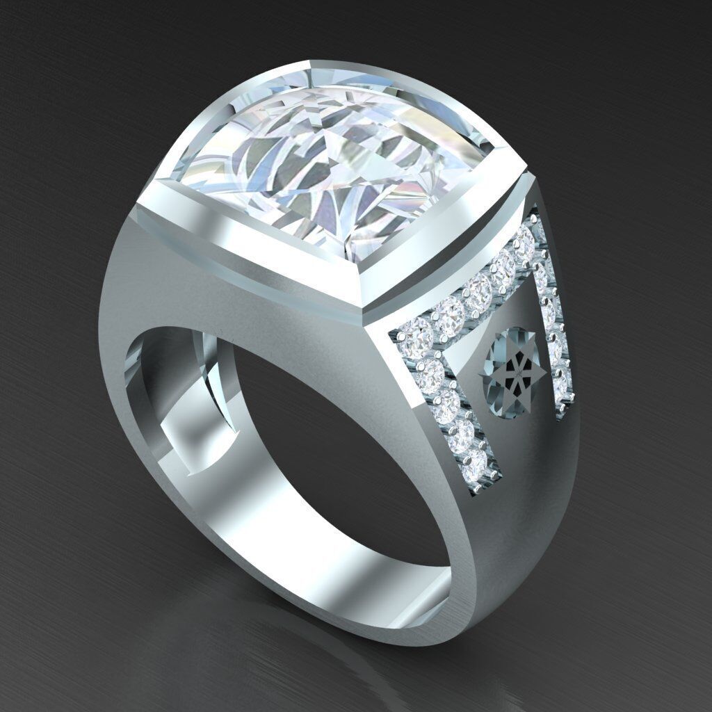 Wedding Men Ring 2MR015 3D model_8